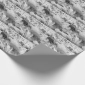 Basalt Lava Rocks Southwest Black en White Photo Cadeaupapier (Hoek)