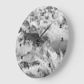 Basalt Lava Rocks Southwest Black en White Photo Grote Klok (Hoek)