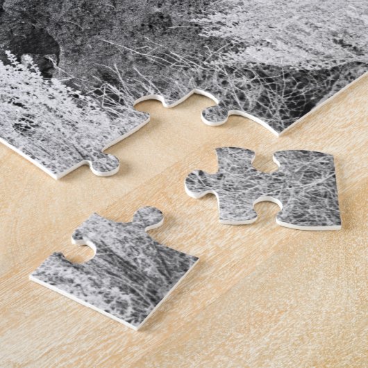 Basalt Lava Rocks Southwest Black en White Photo Legpuzzel (Zijkant)