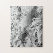 Basalt Lava Rocks Southwest Black en White Photo Legpuzzel (Verticaal)