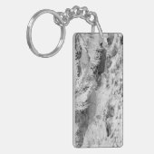 Basalt Lava Rocks Southwest Black en White Photo Sleutelhanger (Voorkant Links)