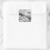 Basalt Lava Rocks Southwest Black en White Photo Vierkante Sticker (Tas)
