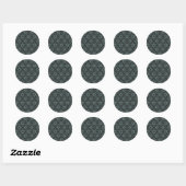 Basalt Mint Geometrie Ronde Sticker (Vel)