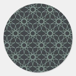 Basalt Mint Geometrie Ronde Sticker