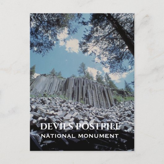 Basaltzuilen, duivels postpile Nationaal Monument Briefkaart (Voorkant)