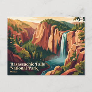 Basaseachic-watervallen nationaal park Mexico Briefkaart
