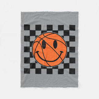 Basbal Gelukkig Gezicht Trendy Lachend Gezicht Bas Fleece Deken