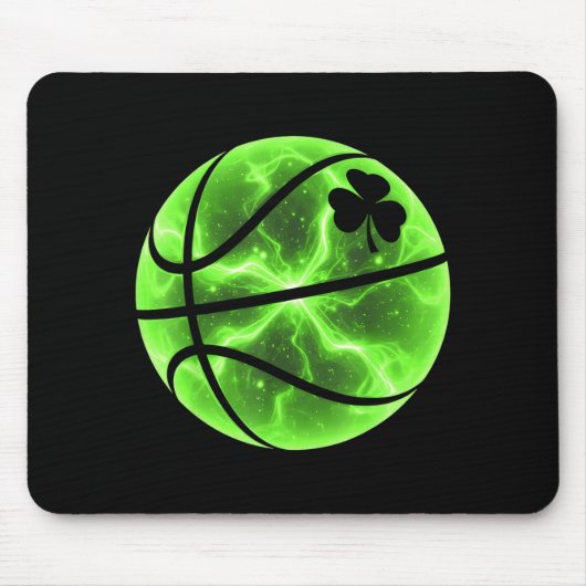 Basbal Shamrock Lucky Clover Ierse St Patricks Muismat (Voorkant)