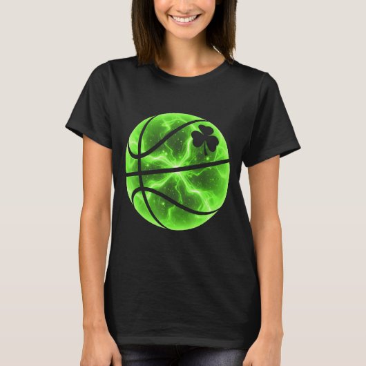 Basbal Shamrock Lucky Clover Ierse St Patricks T-shirt (Voorkant)
