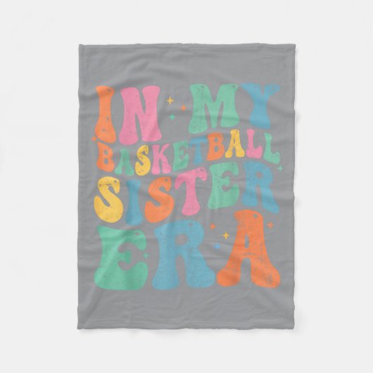 Basbal Zus Vibes Basbal Groovy Retro Fleece Deken (Voorkant)