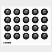 Basball Splash Baller Team Speler Basball Speler Ronde Sticker (Vel)
