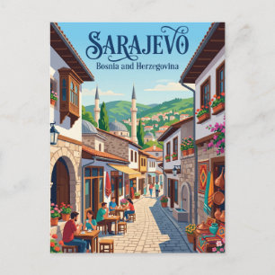Baščaršija-steeg Bosnië en Herzegovina Briefkaart