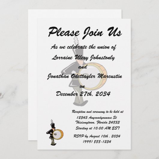 basdrummer marmert zwart abstract.png kaart (Voorkant / Achterkant)