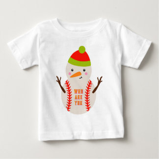 Base Ball Snowman Kinder T-shirt Uniek