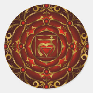 Base Chakra Mandala Sticker van Rachel C. Bemis