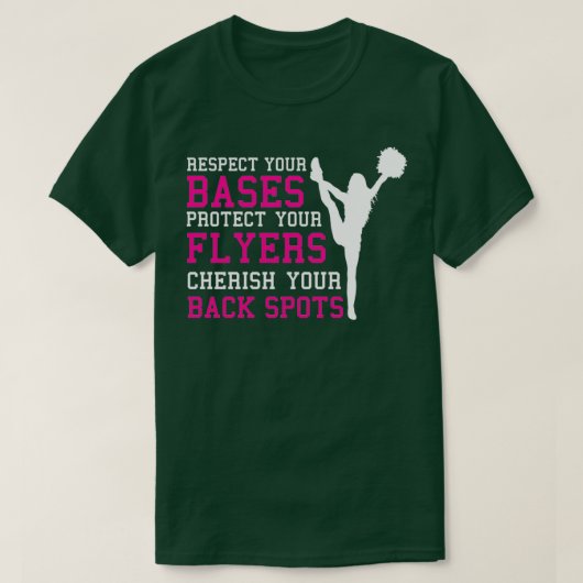 Base Flyers back Spots Cheerlead Squad Gift Ide T-shirt (Design voorkant)