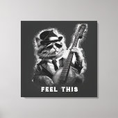 *~* Base Guitar CAT AP91 Uitgerekt Canvas Print (Voorkant)
