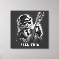 *~* Base Guitar CAT AP91 Uitgerekt Canvas Print
