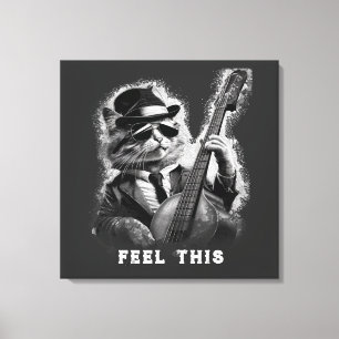 *~* Base Guitar CAT AP91 Uitgerekt Canvas Print