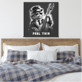 *~* Base Guitar CAT AP91 Uitgerekt Canvas Print (Insitu (Slaapkamer))