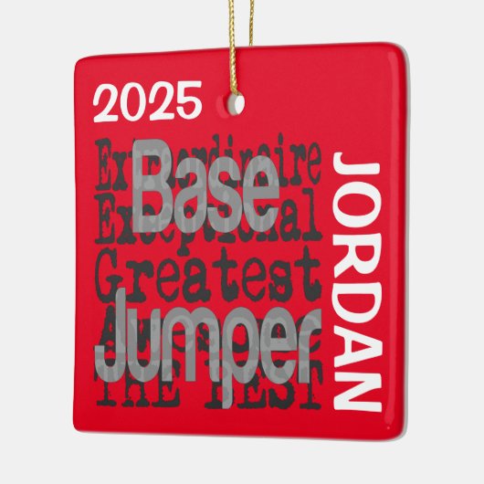 Base Jumper Extraordinaire CUSTOM Keramisch Ornament (Links)