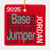 Base Jumper Extraordinaire CUSTOM Keramisch Ornament (Achterkant)