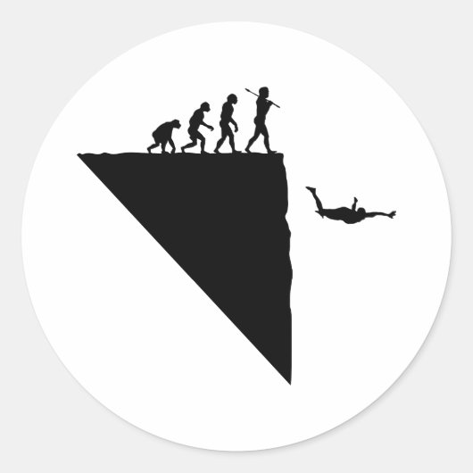 Base Jumper Ronde Sticker (Voorkant)