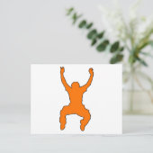 BASE Jumper Silhouette Free Falling Jump Briefkaart (Staand voorkant)