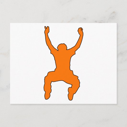 BASE Jumper Silhouette Free Falling Jump Briefkaart (Voorkant)