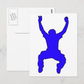 BASE Jumper Silhouette Free Falling Jump Briefkaart (Voorkant / Achterkant)