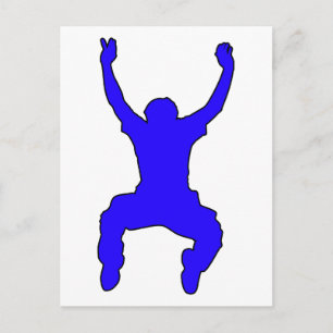 BASE Jumper Silhouette Free Falling Jump Briefkaart