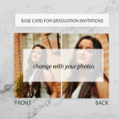 BASE PHOTO CARD voor vellum overlay aankondiging