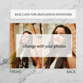 BASE PHOTO CARD voor vellum overlay aankondiging