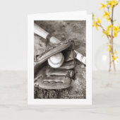 Baseball1 Wenskaart Kaart (Gele Bloem)