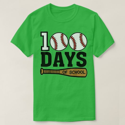 Baseball 100 dagen school Happy 100th Day Teache T-shirt (Design voorkant)