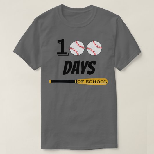 Baseball 100 dagen school t-shirt (Design voorkant)