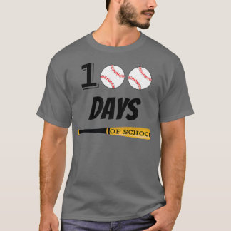 Baseball 100 dagen school t-shirt
