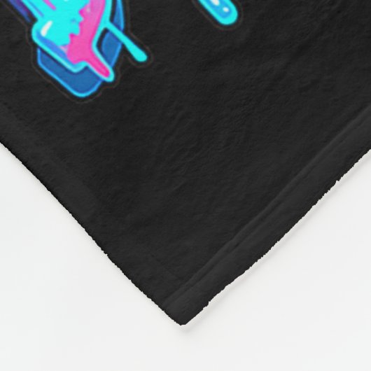 Baseball 10 Year Old Ice Cream Drip 10th Bday Doub Fleece Deken (Hoek)