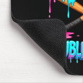 Baseball 10 Year Old Ice Cream Drip 10th Bday Doub Muismat (Hoek)