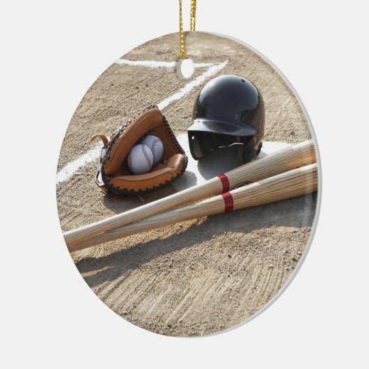 Baseball 11 keramisch ornament (Links)