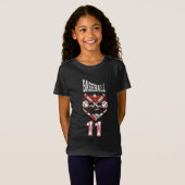 Baseball 11 Logo – Crossed Bats and Baseball  T-shirt (Voorkant volledig)