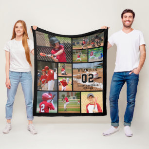 Baseball 11 Photo Collage Persoonlijk Fleece Deken