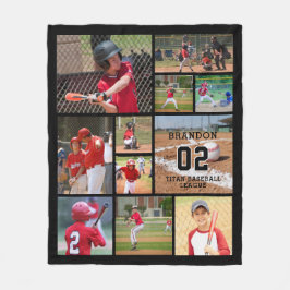 Baseball 11 Photo Collage Persoonlijk Fleece Deken