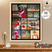 Baseball 11 Photo Collage Persoonlijk Poster