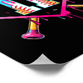 Baseball 11 Year Old Ice Cream Drip 11th Birthday Poster (Hoek)