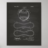 Baseball 1928 Patent Art - Chalkboard Poster (Voorkant)