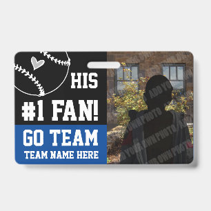 Baseball #1 de Naam van het Team van de Ventilator Badge
