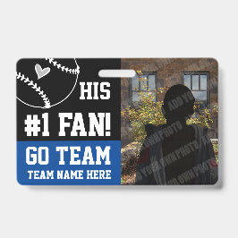 Baseball #1 de Naam van het Team van de Ventilator Badge