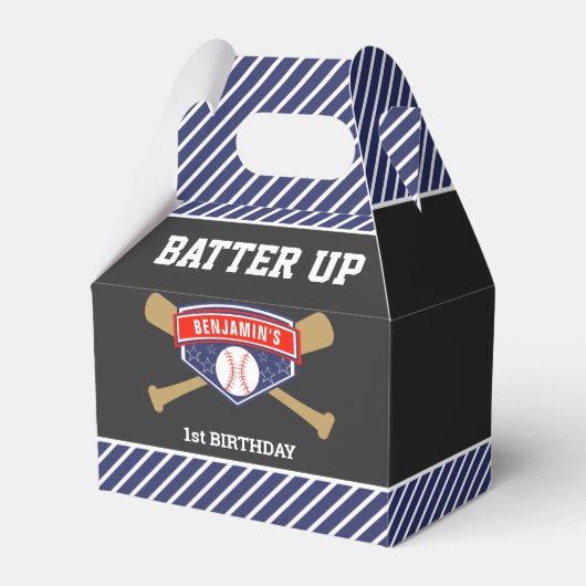 Baseball 1e verjaardag bedankdoosjes (Voorkant Zijde)