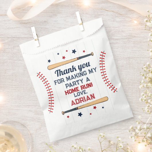 Baseball 1e verjaardag bedankzakje (Geknipt)